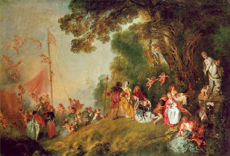 WATTEAU, Antoine Pilgrimage to Cythera1 china oil painting image